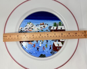 Set of 4 Villeroy & Boch Naif Christmas Dinner Plates – Winter
