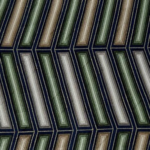 gravata vintage Pierre Cardin 100% seda verde bege geométrica