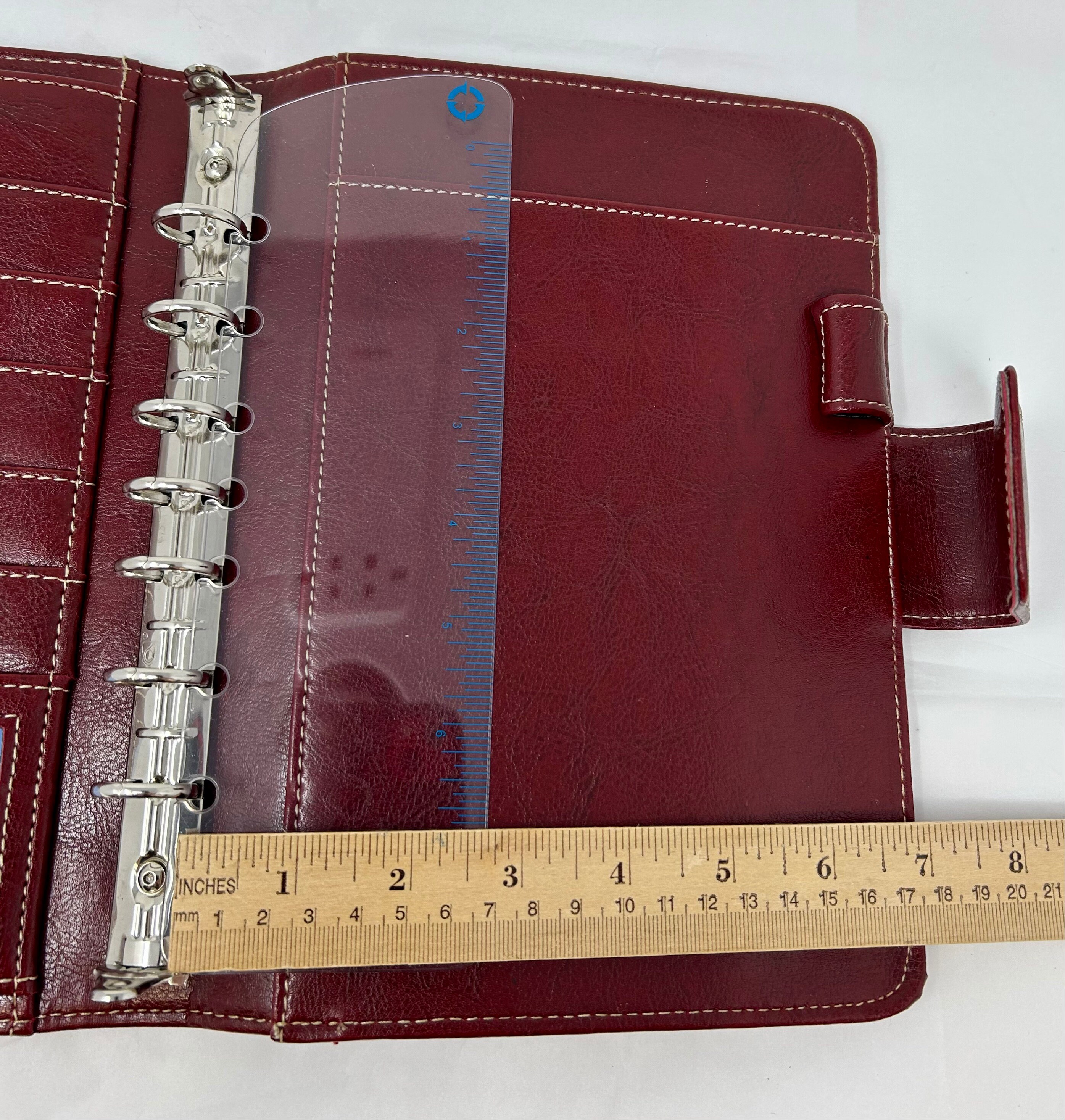 Franklin Covey Leather Planner Close Red Ringbound Etsy
