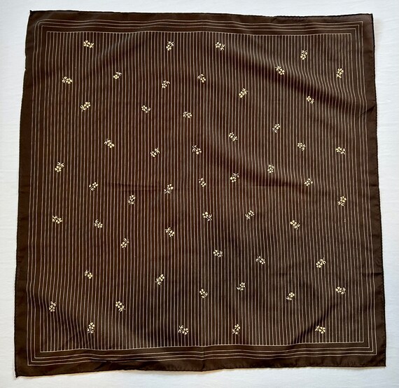 vintage Sally Gee polyester scarf pocket square b… - image 2