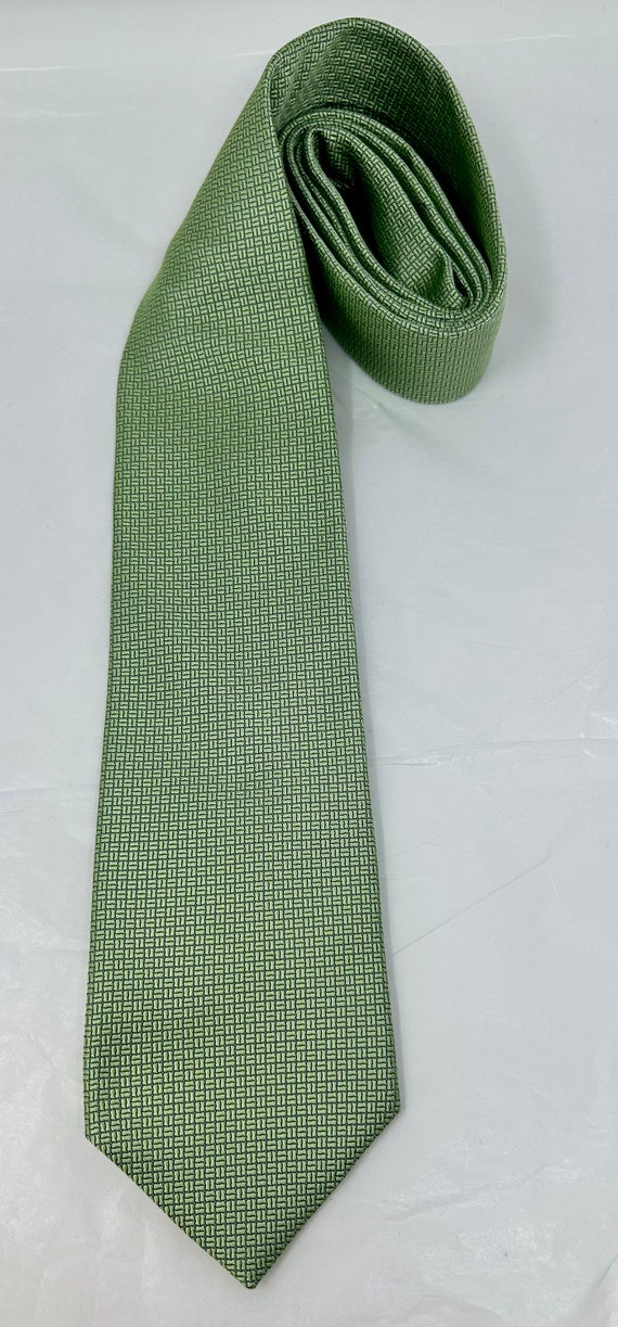 Brooks Brothers Makers silk tie green necktie - image 7