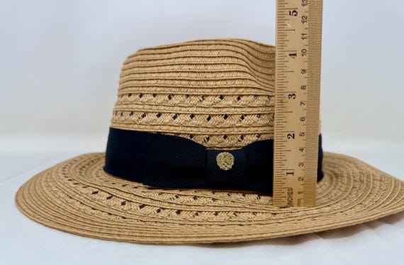 Vince Camuto Paper Straw Fedora Sun Hat – Grosgrain Ribbon  display picture 1