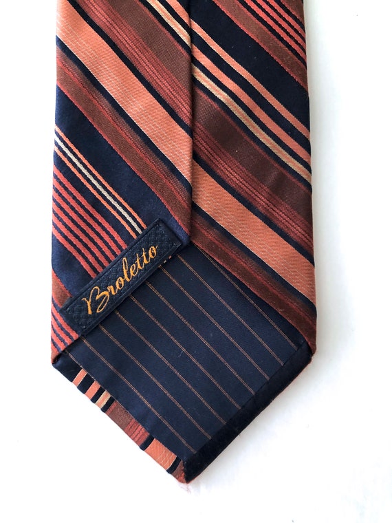 vintage Broletto strip silk tie necktie - image 6