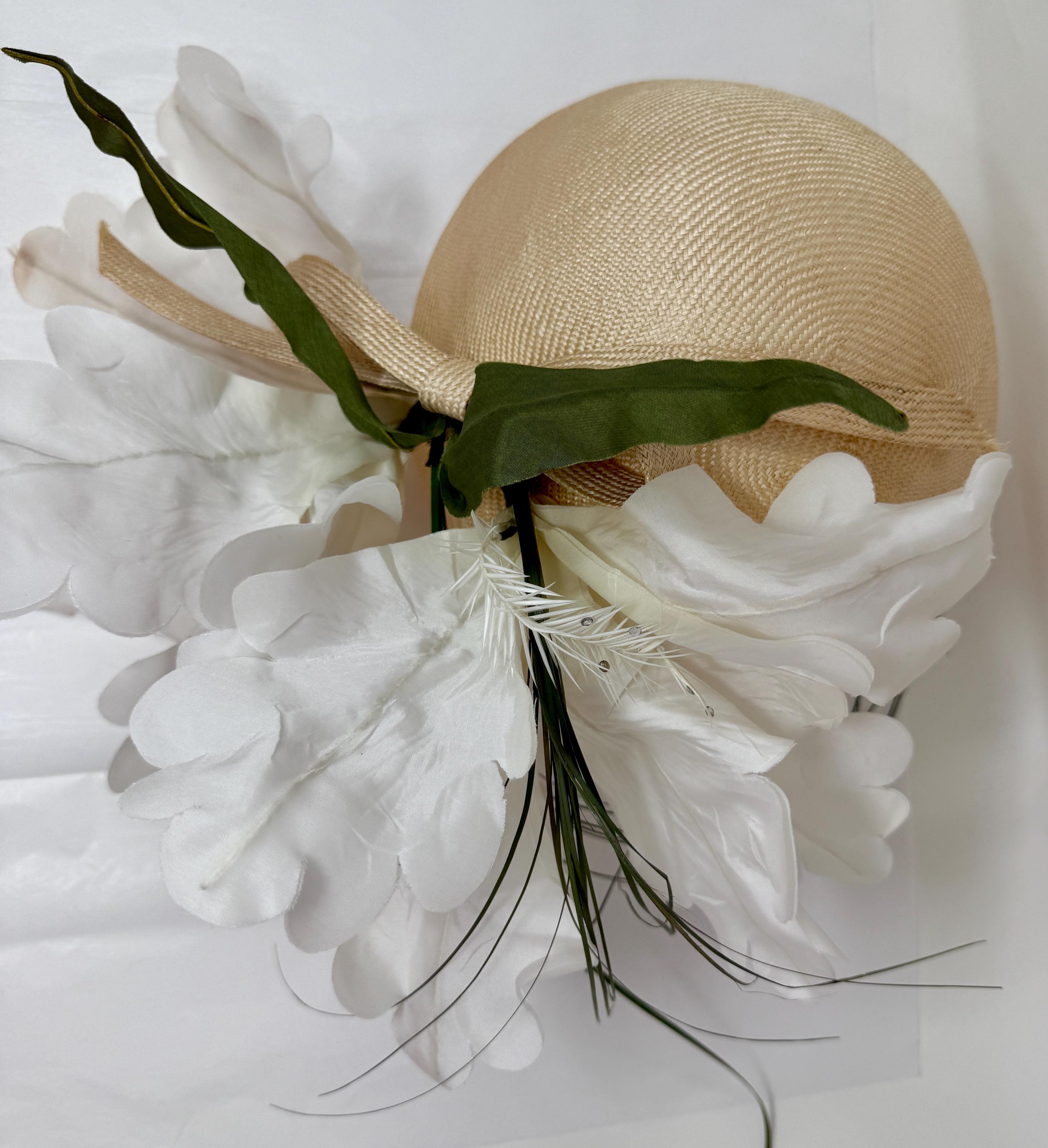 Vintage Jack McConnell Boutique White Wide Brim Flouncy Ruffled Hat Wedding Tea Jack Mcconnell Hats - Etsy main image 4