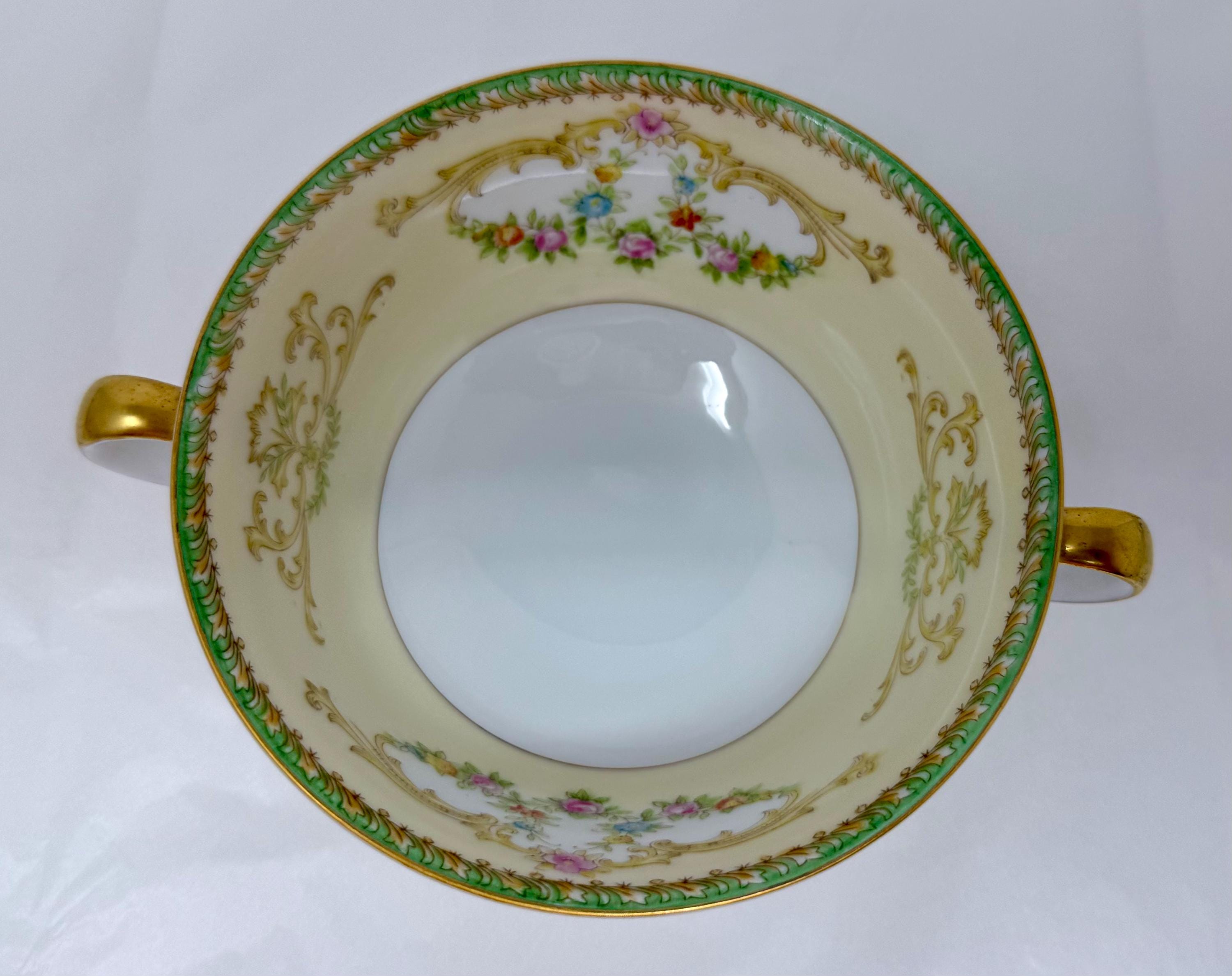 Vintage Noritake Double Handled Soup Bowls – M-in-wreath Japan