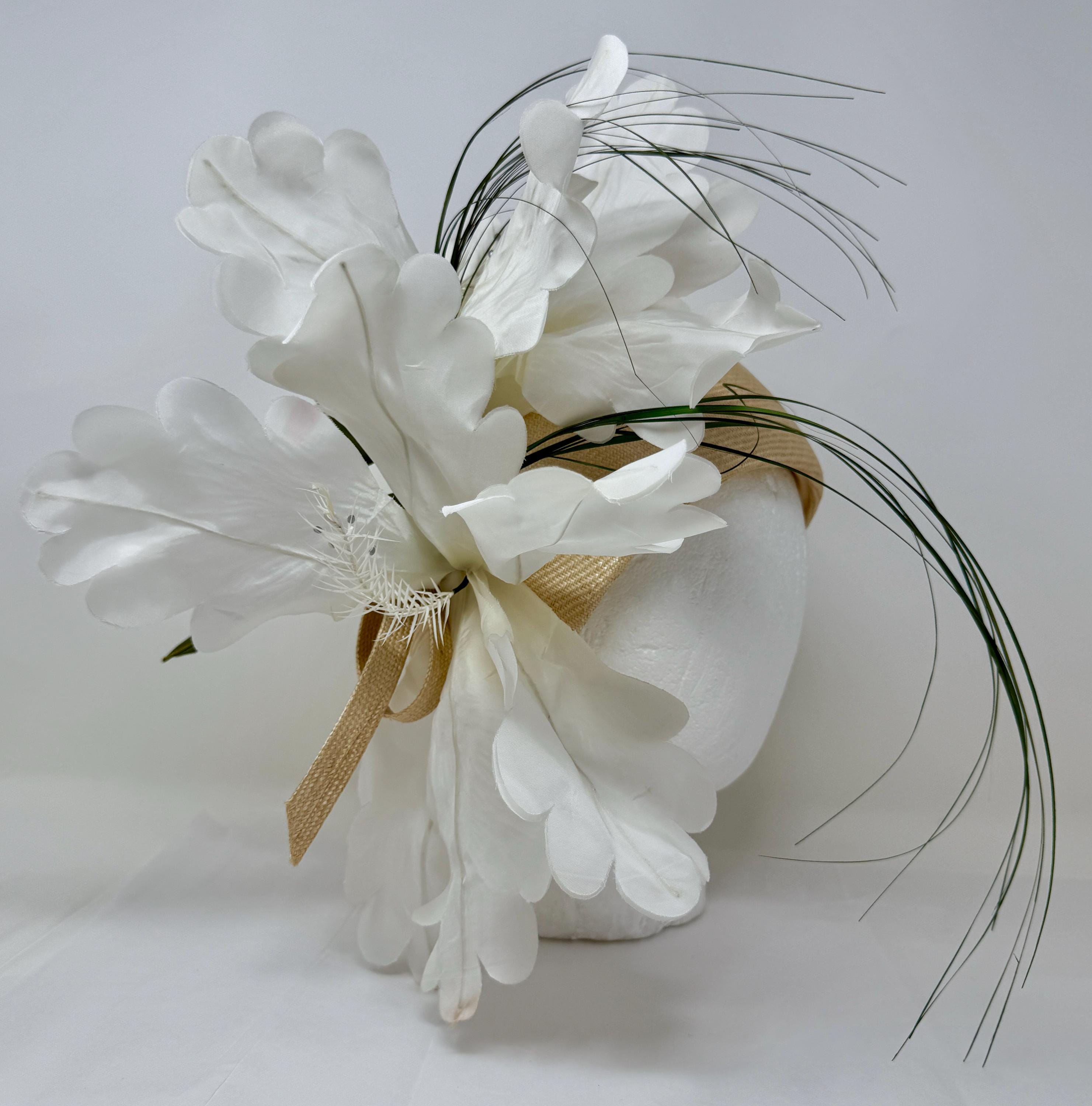 Vintage Jack Mcconnell Boutique Hat – Ivory Straw Cocktail  display picture 3