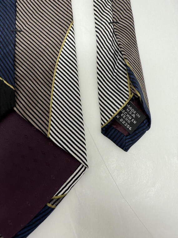 Albert Nipon Abstract Silk Tie – Vintage 90s Patt… - image 4