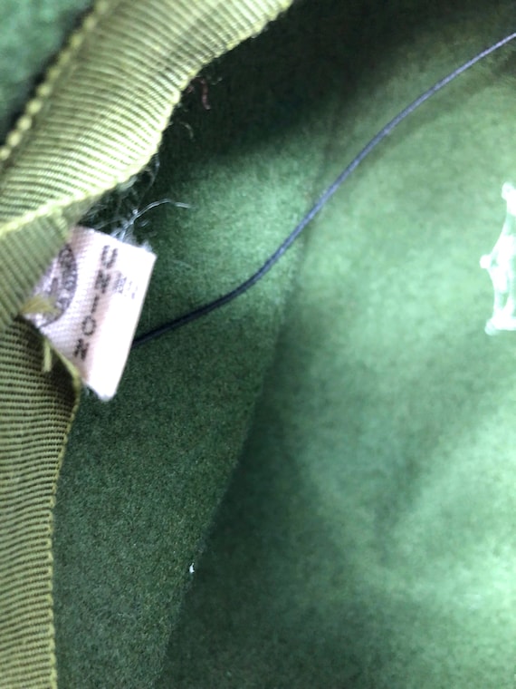 vintage felt Glenover hat apple green  embroidere… - image 7