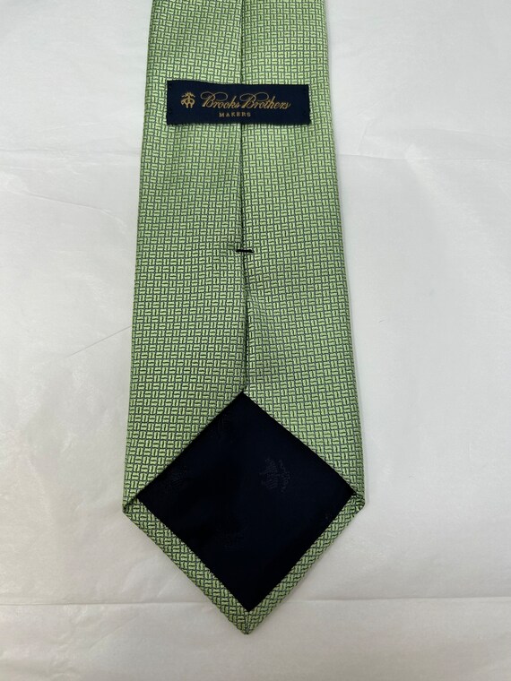 Brooks Brothers Makers silk tie green necktie - image 6