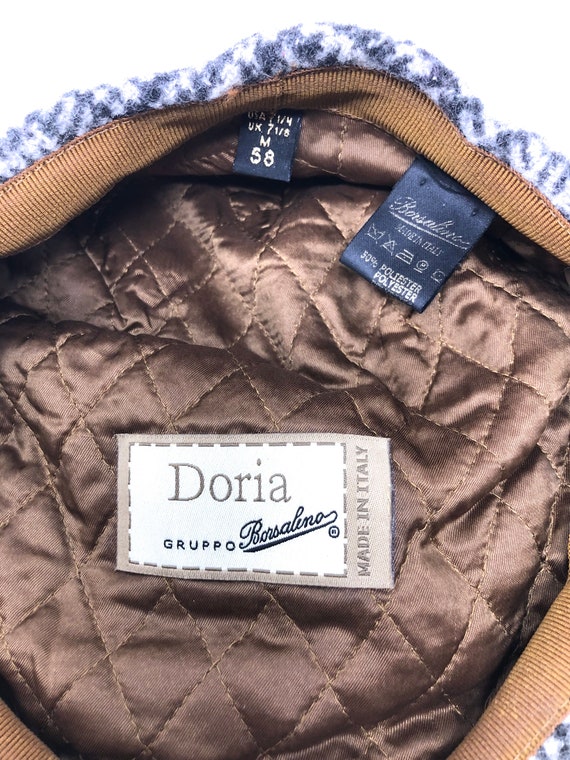 Doria Gruppo Borsalino Italy 58 Houndstooth newsb… - image 4