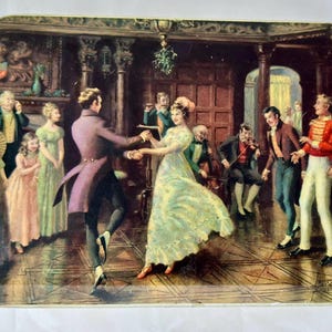 Vintage Thorne’s Premier Toffee Tin Victorian Dance Party Scene England Metal Rectangle Candy Box  Tin – Collectible Kitchen Decor