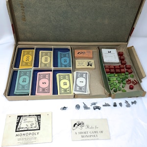 Vintage Monopoly board game craft art projects