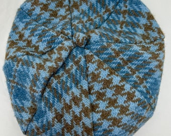 Kids Plaid Beret - Blue and Brown 3-7 Years Kids Plaid Beret - Retro Newsboy Cap Vintage Hat main image 3