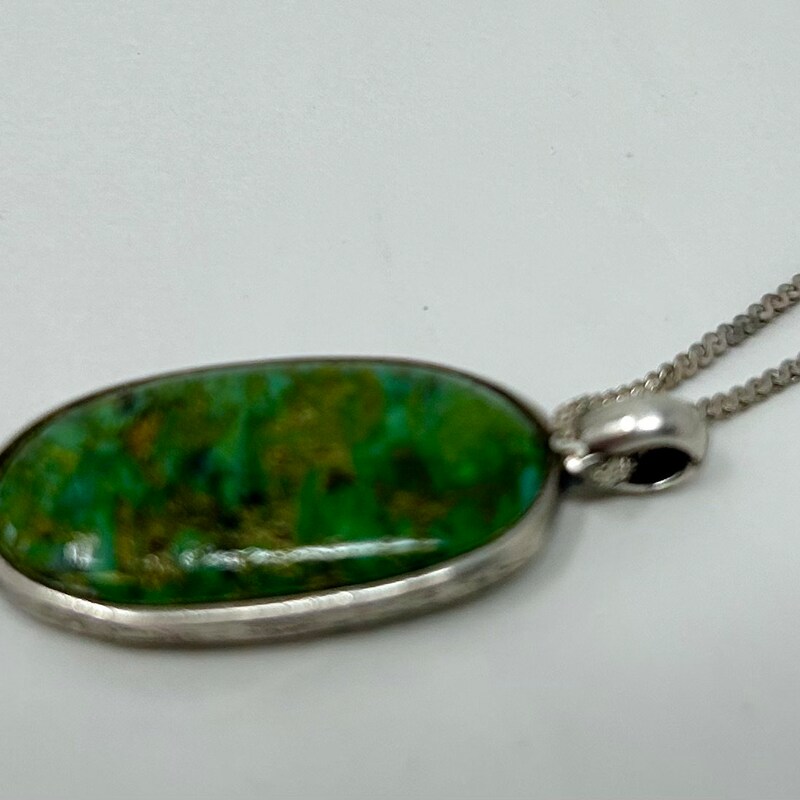 HJOE Coin and Green Turq Pendant