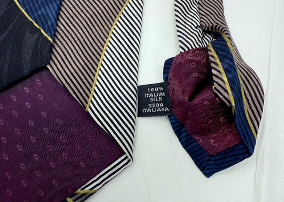 Albert Nipon Abstract Silk Tie – Vintage 90s Patt… - image 5