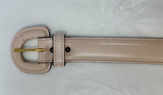 Vintage Nordstrom Pale Pink Leather Belt M Thin Woman display picture 1