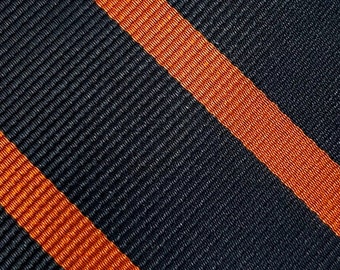 J Crew skinny thin silk stripe tie gray orange