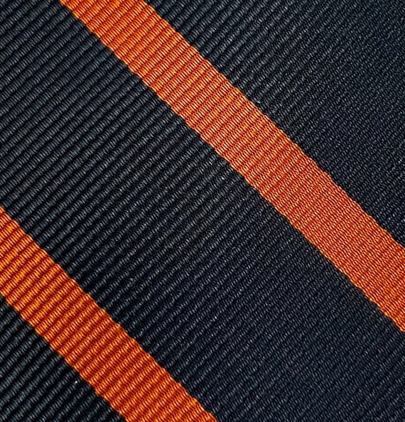 J Crew skinny thin silk stripe tie gray orange