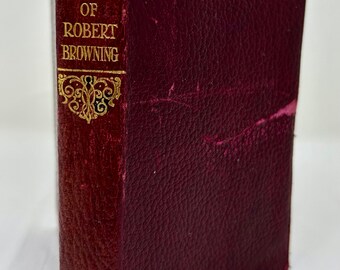 vintage pocket size  leather flexibound The Poetical Works Of Robert Browning by Robert Browning book - British poetry book