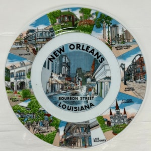 New Orleans Bourbon Street Plate Louisiana Andenken Reiseanzeige Wand