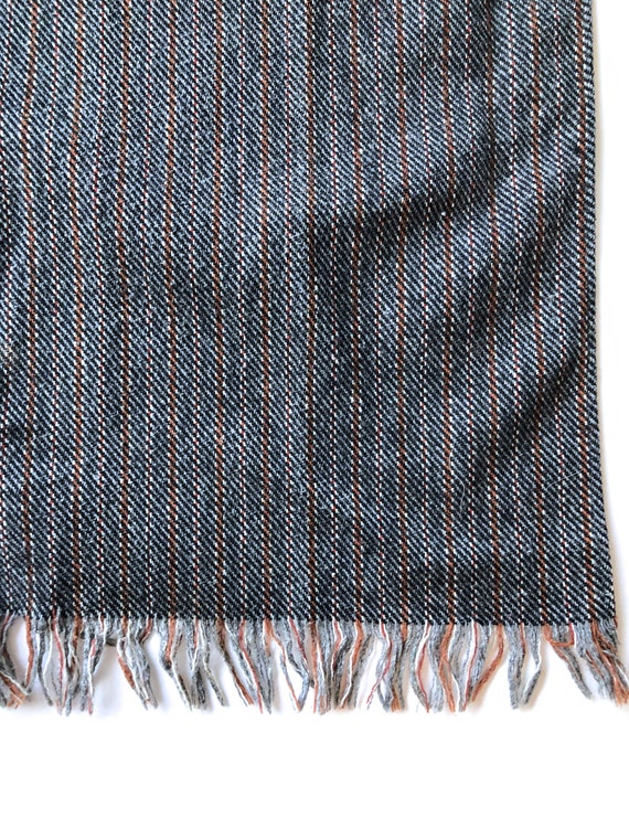 vintage woven wool scarf unisex Evan Picone recta… - image 5