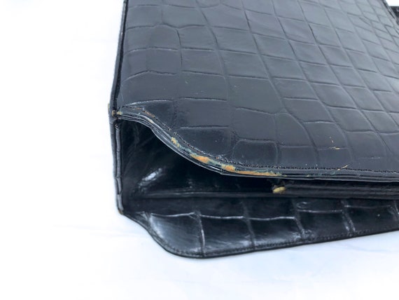 Palizzio New York croc purse black handbag purse - image 10