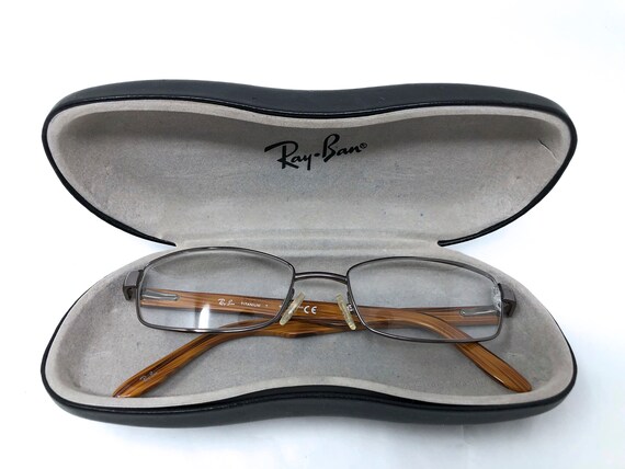RAY-BAN Titanium/wood Eyeglasses Frames 8581 1000 - Etsy Australia