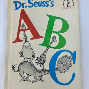 1963 ERSTE AUFLAGE Dr. Seuss's ABC-Buch Hardcover Alphabet