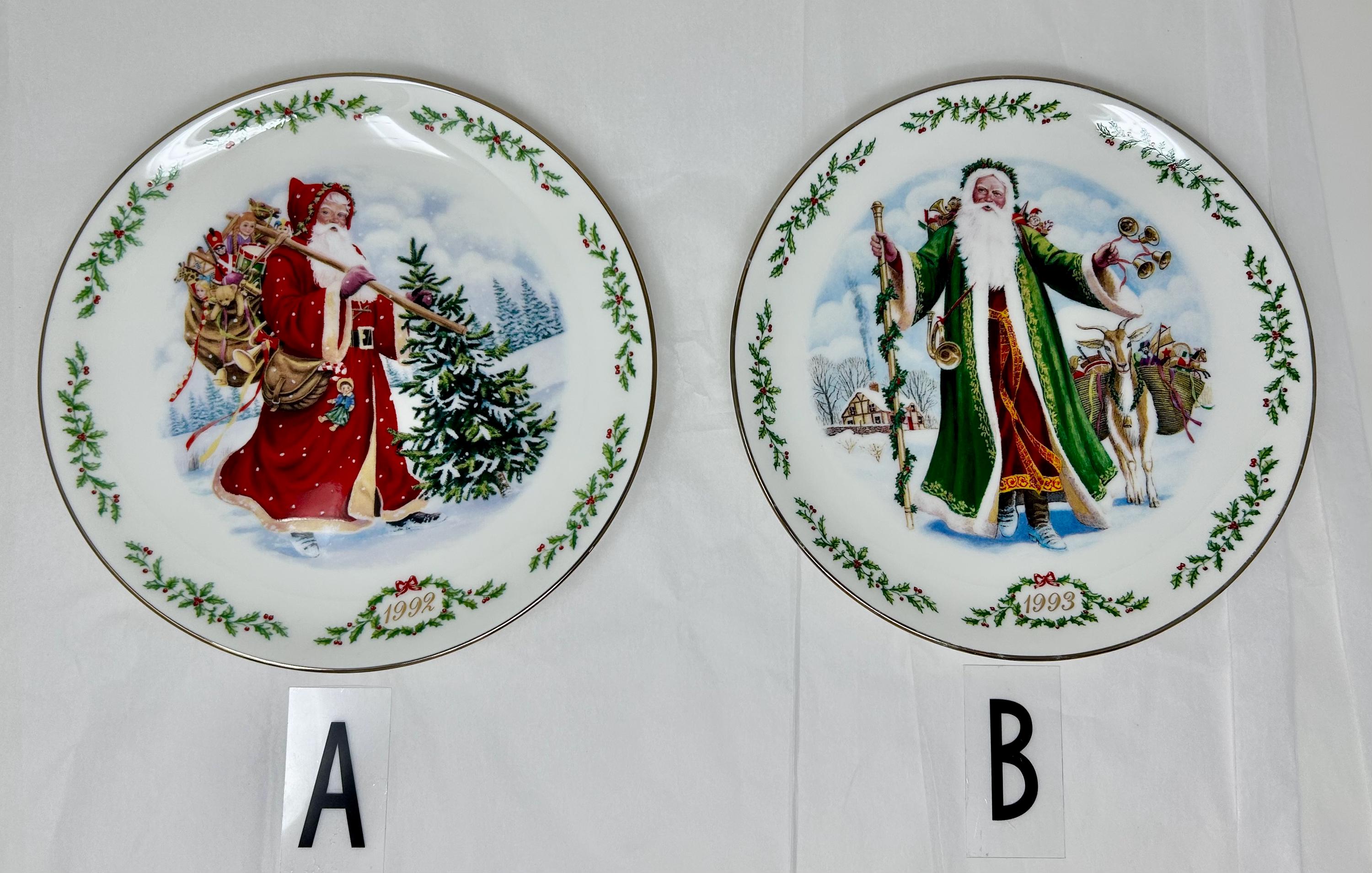  クリスマスプレート Vintage Lenox International Victorian Santa Plates – 1992 Kris