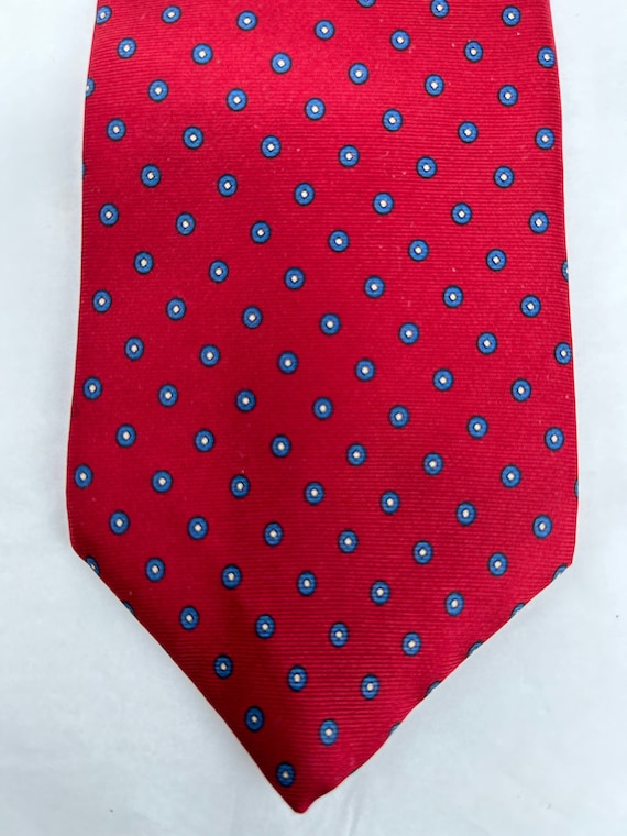 YSL Yves Saint Laurent tie necktie red silk red