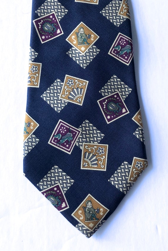 vintage Salvatore Ferragamo silk tie necktie Italy - image 1