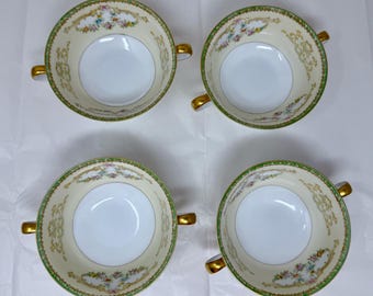 Vintage Noritake Double Handled Soup Bowls – M-in-wreath Japan