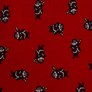 Robert Talbott for Nordstrom Christmas Tie – Red Silk Necktie with Santa Claus Print, Holiday Novelty