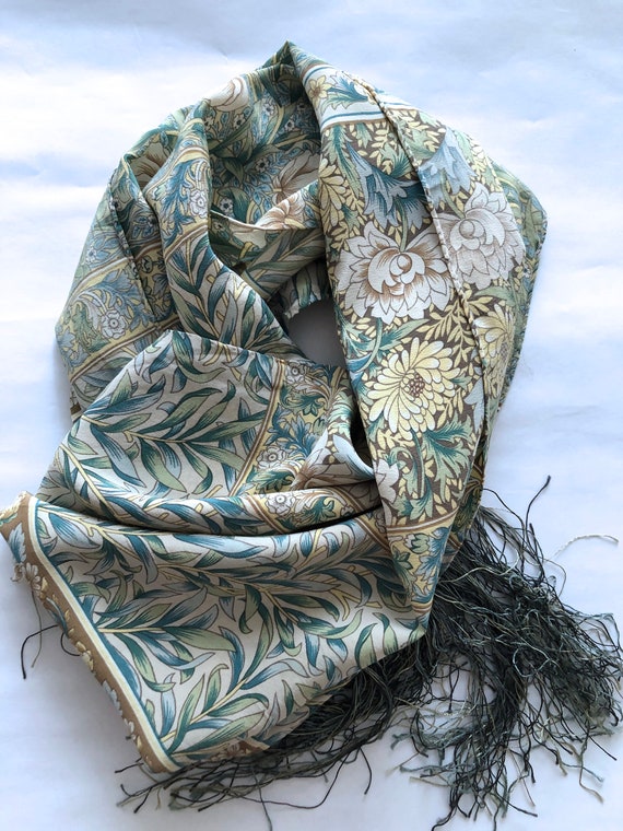Saldarini Scarf Silk Floral Wrap Shall - Etsy