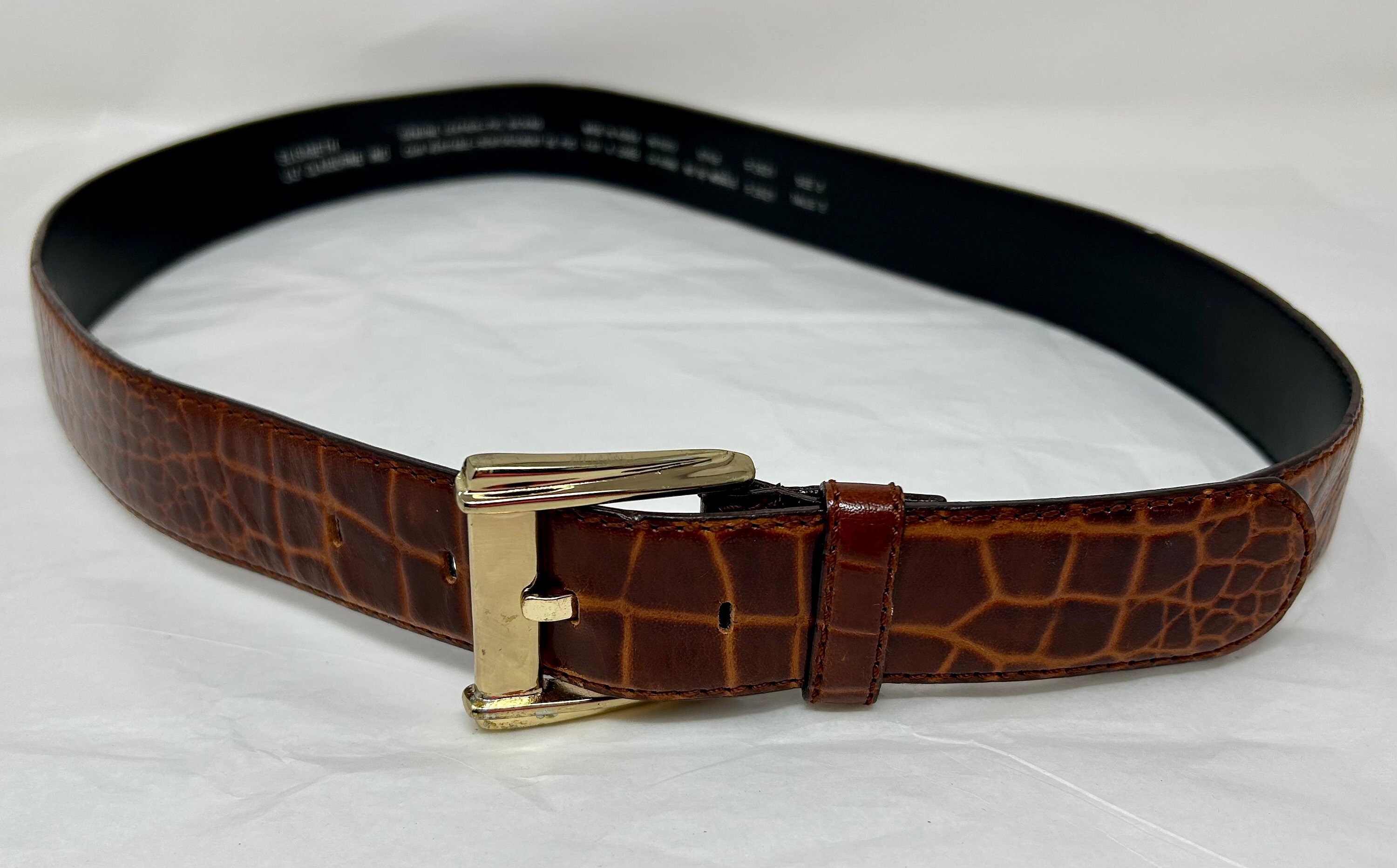 Claiborne Tan Belt with Decorative Black Buckle Size Small Liz Claiborne Women main image 4