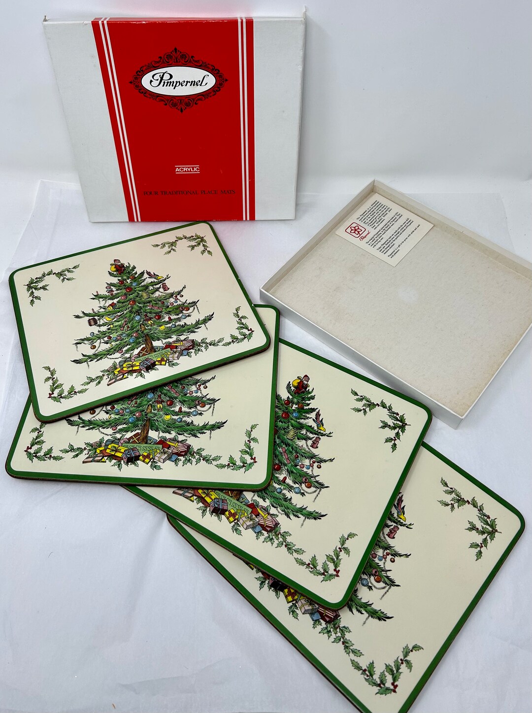 Spode Pimpernel Christmas Tree Placemats Set of 4 Large Etsy