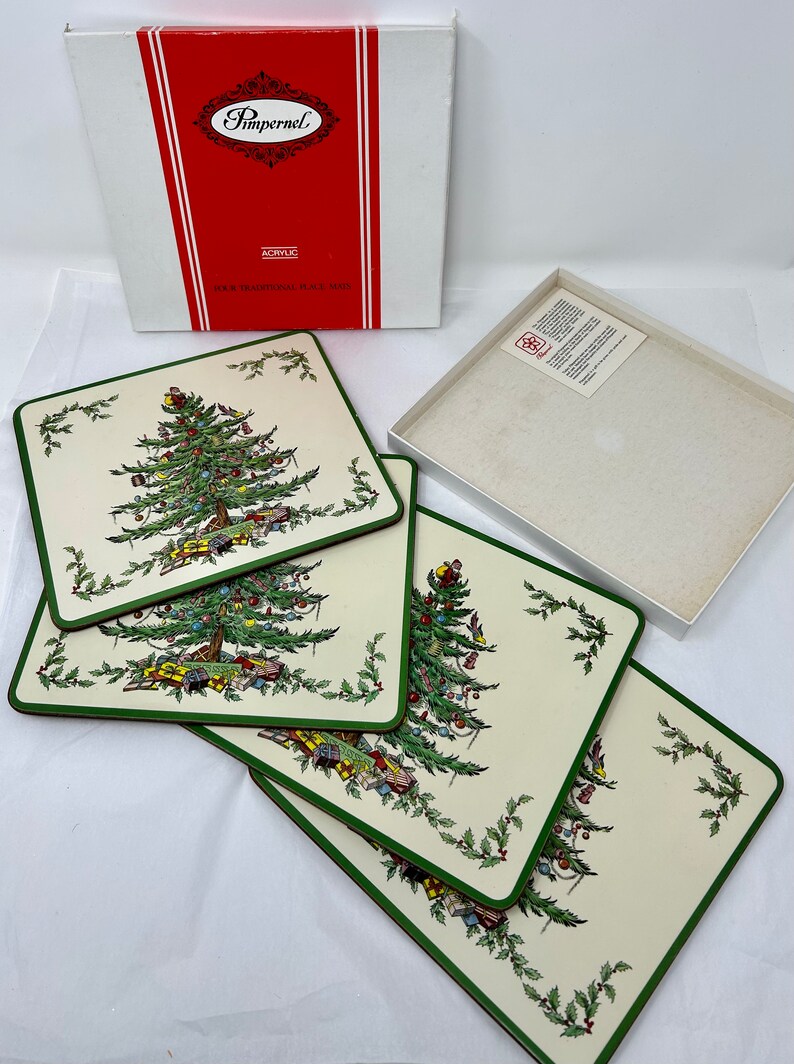 Spode Pimpernel Christmas Tree Placemats Set of 4 Large Etsy
