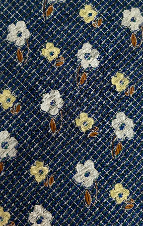 Tino Cofina 100% silk tie necktie brocade flowers 