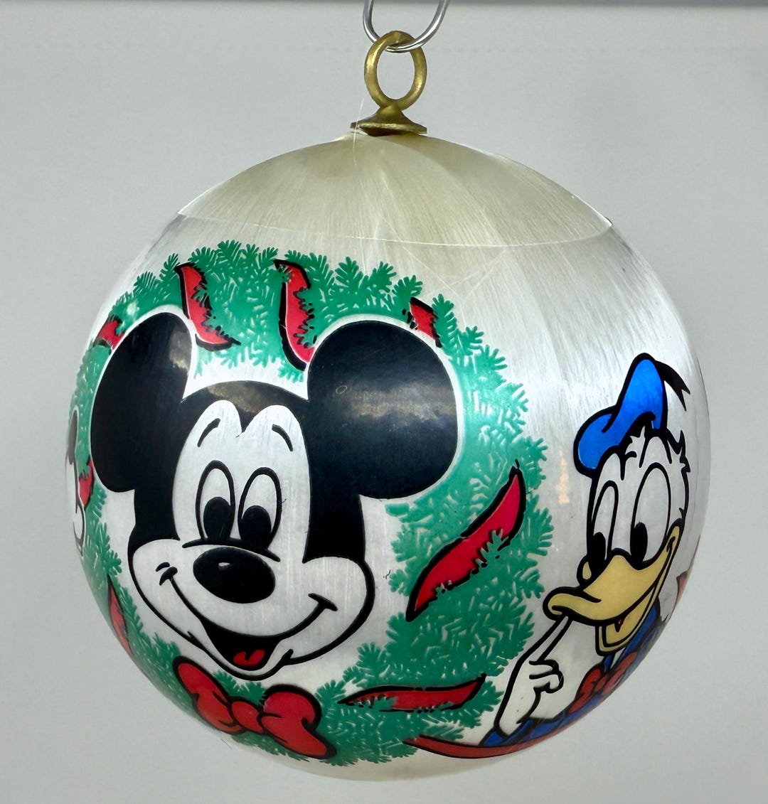 ミッキーマウス ビンテージ クリスマスオーナメント Vintage 1977 Disney Christmas Ornament • Mickey Mouse Donald Duck