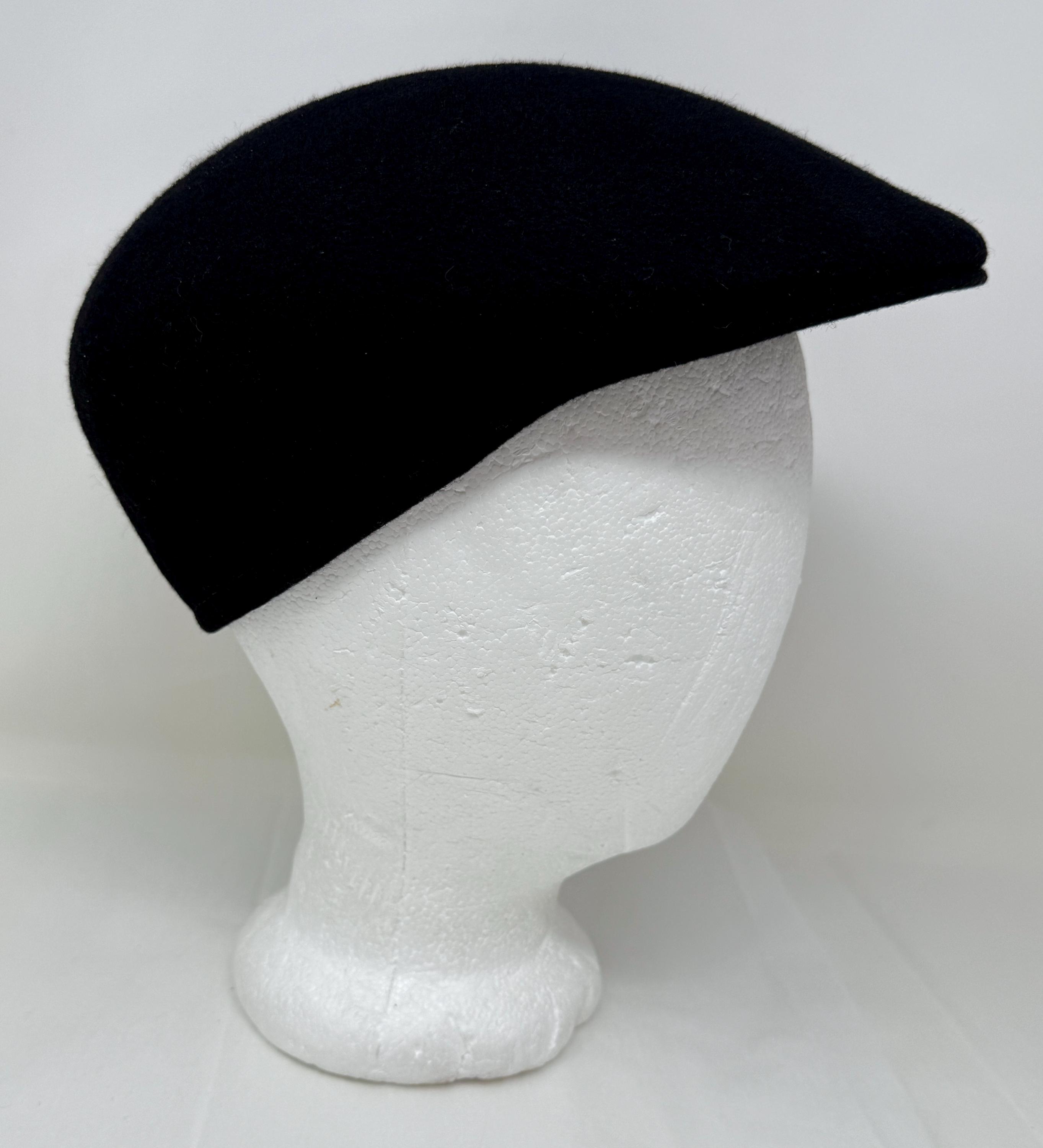 Lancaster 100% Wool Black Ivy Cap Newsboy Flat Cap Made in USA 90s 50s Vintage Newsboy Black Vintage Hats for Men for sale | eBay main image 4