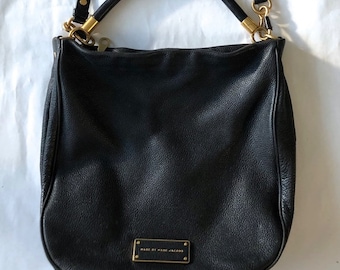 Marc Jacobs leather purse bag hobo vintage Couture black