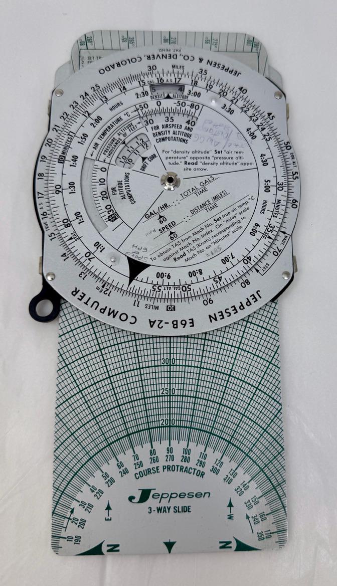 Navigational Slide Ruler Vintage Jeppesen E6B-2A Flight Computer Aviation Navigation Slide Rule ...