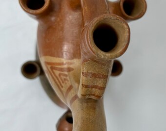 Vintage Herón Martínez Mendoza? Terracotta Pottery 2 Birds Mexico