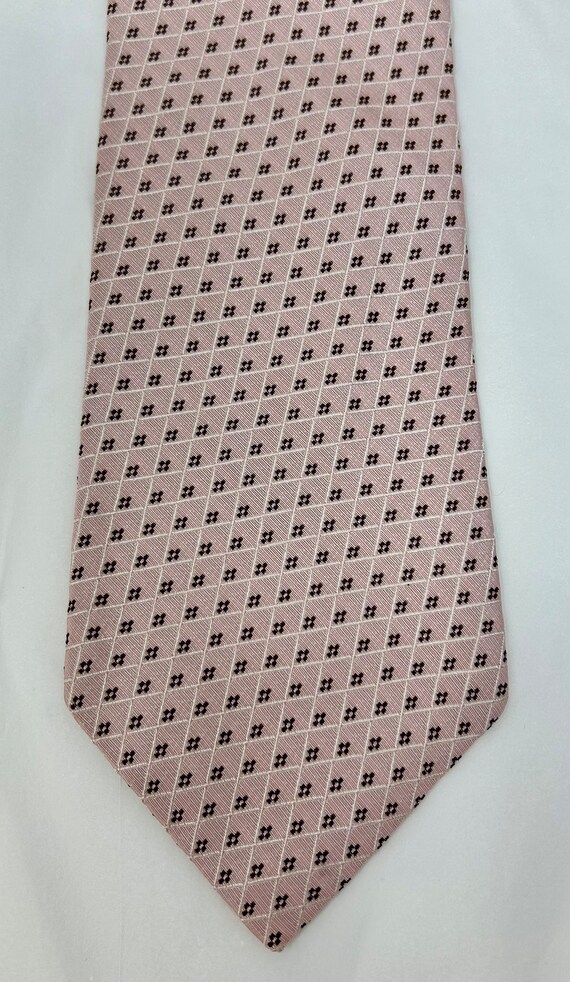 Ermenegildo Zegna silk tie necktie pale pink brocade