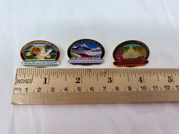 6 Overseas Adventure Travel souvenir pins Machu J… - image 3