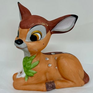 vintage Disney figurine Bambi ceramic sitting bisque