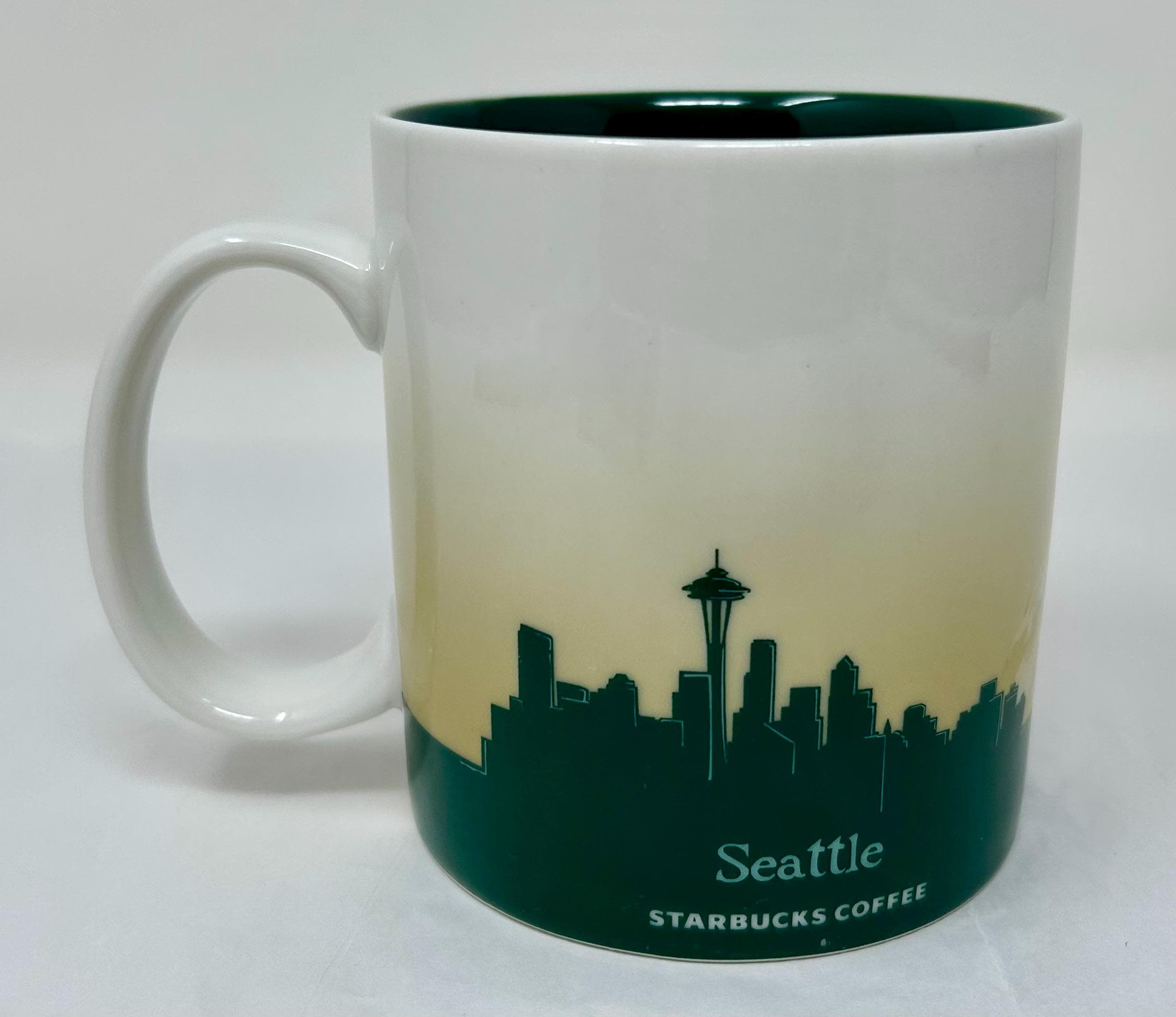 Vintage Starbucks Seattle Washington Green Tan Collector Series