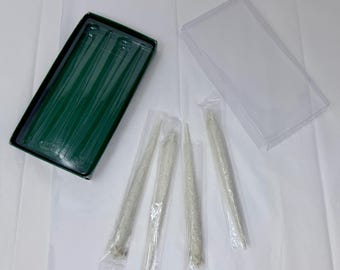Vintage Department 56 Icicle Ornaments – Set of 4 Glittered Glass Christmas Decorations, 7.5" White Sparkle, Original Box