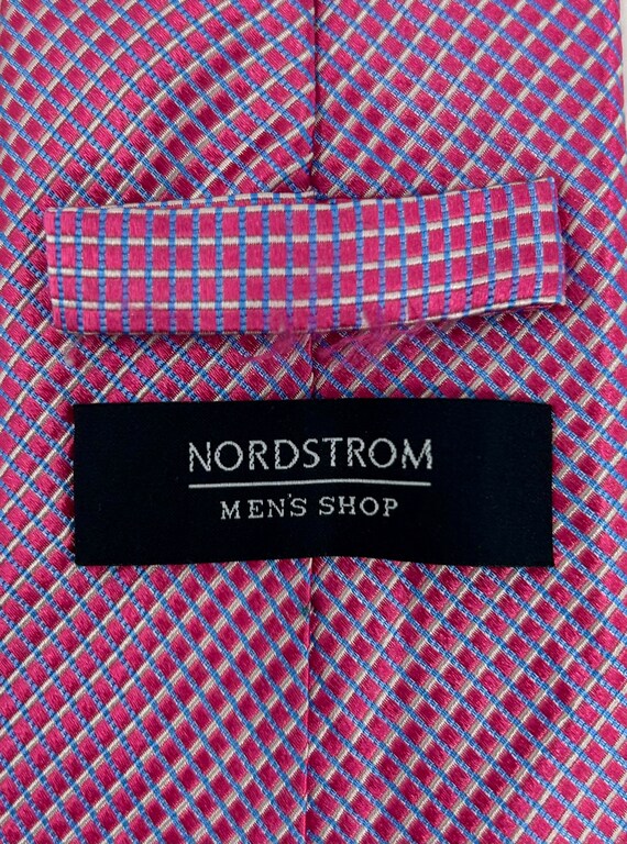 Nordstrom brocade pink tie necktie 100% silk classic necktie View 5