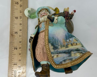 Set of 3 Thomas Kinkade Old World Santa Ornaments – Snowfall Set of 3 Thomas Kinkade Old World Santa Ornaments – Snowfall